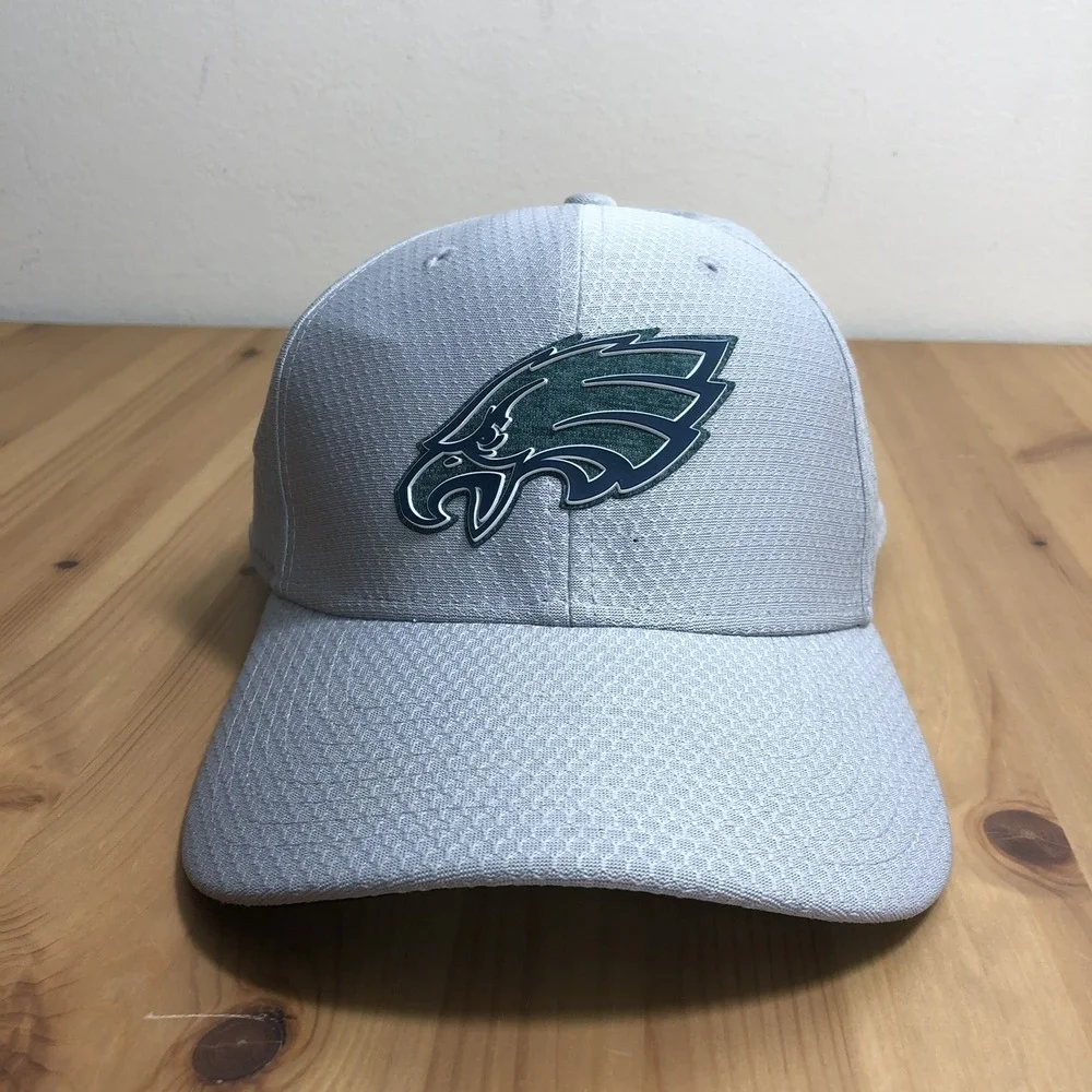 Philadelphia Eagles NFL New Era 39Thirty Flex Hat Cap M/L Gray Green Football